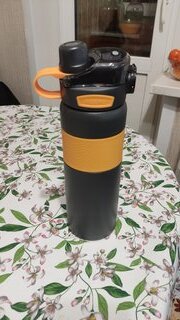 Термобутылка нержавеющая сталь, 0.6 л, Sports Fresh, оранжевая, B070055 - фото 2 от пользователя