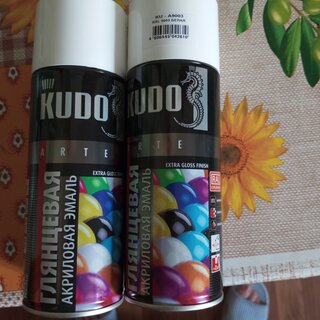 Эмаль аэрозольная, KUDO, универсальная, акриловая, высокоглянцевая, белая, RAL 9003, 520 мл - фото 3 от пользователя