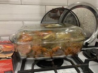 Кастрюля стекло, 22х37.5х11 см, 6.5 л, прямоугольная, с крышкой, Pyrex, 466AA - фото 1 от пользователя