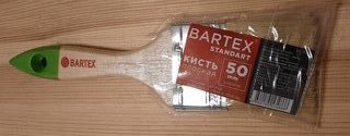 Кисть плоская, Bartex, Стандарт, 50 мм, 2 '', рукоятка дерево, 1117120 - фото 3 от пользователя