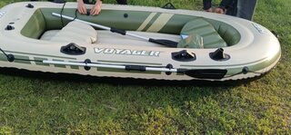 Лодка надувная 294х137 см, 3-местная, 360 кг, весла, сумка, Bestway, Voyager Х3, 65164 - фото 1 от пользователя