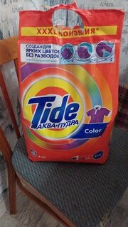 Стиральный порошок Tide, 6 кг, автомат, для цветного белья, Color - фото 3 от пользователя