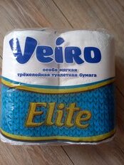 Туалетная бумага Veiro, Elite, 3 слоя, 4 шт, 19.4 м, с втулкой, белая - фото 4 от пользователя