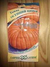 Семена Тыква, Осенний пирог, 2 г, Семена от автора, цветная упаковка, Гавриш - фото 2 от пользователя