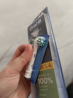 Насадка для электрической зубной щетки Oral-B, CrossAction, 4 шт, EB50RX, белая - фото 6 от пользователя