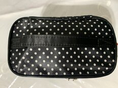 Косметичка 13.5х11.5х20 см, сундучок, 2 отделения, Горошек, Y9-168, прямоугольная, застежка молния, черная - фото 6 от пользователя