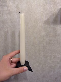 Свеча декоративная, 25х2.1 см, стержень, слоновая кость, Bartek Candles, Barok - фото 1 от пользователя