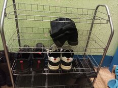 Полка для обуви, металл, 4 секции, 66х28х70 см, разборная, серая, Nika, ЭТ1/С - фото 2 от пользователя