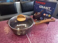 Ковш алюминий, антипригарное покрытие, 2.2 л, съемная ручка, Kukmara, Granit Ultra, кга0225а, в ассортименте - фото 4 от пользователя