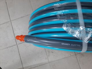 Шланг поливочный, 3/4 '', 19 мм, 21 атм, армированный, 25 м, 4 слоя, Grandy, Quattro, ПВХ, антиторсионный, всесезонный, AGL1333425 - фото 2 от пользователя