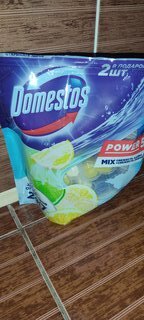 Подвеска для унитаза Domestos, Свежесть лайма и Свежесть океана, 5 шт, 55 г, Power 5 - фото 1 от пользователя