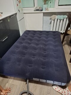 Матрас надувной Bestway, 191х137х22 см, 67002N/67002/010165BW, без насоса, флокированный, ортопедический, 227 кг - фото 1 от пользователя