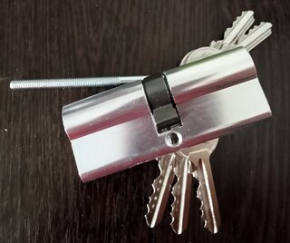Личинка замка двери Vanger, YC-70(30C/40)-C-CR, 30582, чугун, 70 мм, с заверткой, хром/никель - фото 1 от пользователя