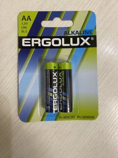 Батарейка Ergolux, АА (LR6, 15A), Alkaline, щелочная, 1.5 В, блистер, 2 шт, 11747 - фото 5 от пользователя