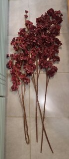 Цветок искусственный декоративный Ветвь цветущая, 100 см, бордовый, Y3-1534 - фото 4 от пользователя
