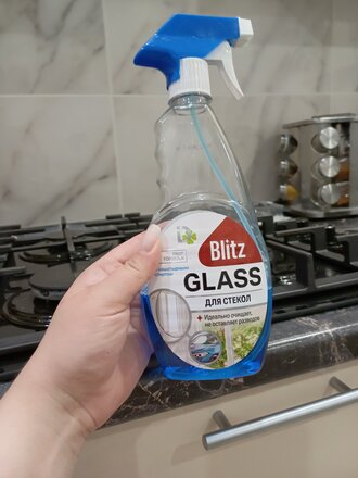 Средство для стекол Blitz, 500 мл, с нашатырным спиртом, запасной блок 500мл бесплатно - фото 5 от пользователя