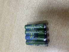 Батарейка Ergolux, ААА (R03, 24D), Zinc-carbon, солевая, 1.5 В, спайка, 4 шт, 12440 - фото 6 от пользователя