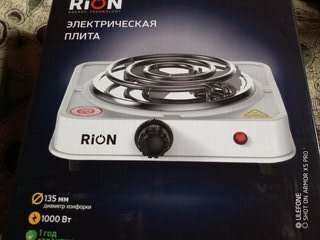 Плита электрическая Rion, 1000 Вт, 1 конфорка, спираль, эмаль, механическая, переключатель поворотный, белая - фото 3 от пользователя