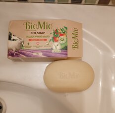 Мыло BioMio, Bio-Soap Апельсин, лаванда и мята, 90 г - фото 9 от пользователя