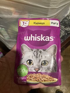 Корм для животных Whiskas, 75 г, для взрослых кошек 1+, рагу, курица, пауч, G8478 - фото 3 от пользователя