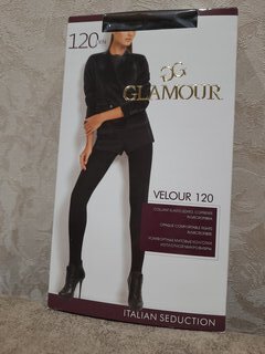 Колготки Glamour, Velour, 120 DEN, р. 3, nero/черные - фото 3 от пользователя