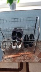 Полка для обуви, металл, 4 секции, 66х28х70 см, разборная, серая, Nika, ЭТ1/С - фото 9 от пользователя
