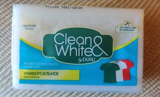 Мыло хозяйственное от пятен, Duru, Clean&amp;White, 120 г, 504948 - фото 1 от пользователя
