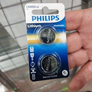 Батарейка Philips, CR2032, литиевая, 3 В, блистер, 2 шт, Б0062716 - фото 1 от пользователя