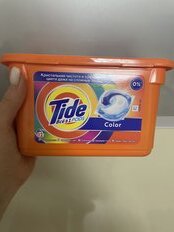 Капсулы для стирки Tide, Все в 1 Pods Color, для цветного белья, 12 шт, капсула 22.8 г - фото 1 от пользователя