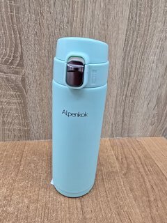 Термокружка нержавеющая сталь, 0.38 л, Alpenkok, колба нержавеющая сталь, мятная, AK-04814A - фото 1 от пользователя