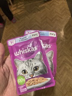 Корм для животных Whiskas, 75 г, для взрослых кошек 1+, рагу, форель/лосось, пауч, G8476 - фото 2 от пользователя