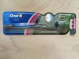 Зубная щетка Oral-B, 3D White Whitening Black, средней жесткости, в ассортименте - фото 7 от пользователя