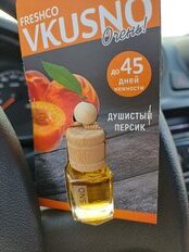 Ароматизатор в машину подвесной, бочонок, Freshco, Vkusno Персик, AR1VB003 - фото 1 от пользователя