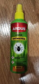 Репеллент от клещей, лосьон-спрей, Argus, Антиклещ, 125 мл - фото 4 от пользователя