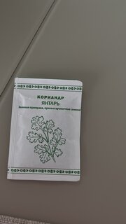 Семена Кинза, Янтарь, 2 г, белая упаковка, Русский огород - фото 8 от пользователя