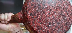 Сковорода алюминий, 28 см, антипригарное покрытие, Гурман, Granite Red, красная, ручка под дерево, ГМ2801 ГР - фото 3 от пользователя