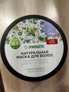 Маска Synergetic, Тонизирующая для роста волос, 300 мл - фото 1 от пользователя