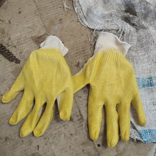 Перчатки х/б, латексный облив, 13 класс вязки, белая основа, Золотая перчатка - фото 3 от пользователя