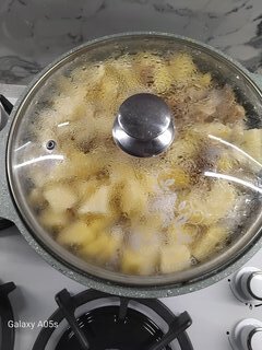 Кастрюля-жаровня алюминий, антипригарное покрытие, 4 л, с крышкой, крышка стекло, Kukmara, Фисташковый Мрамор, жмф42а - фото 7 от пользователя