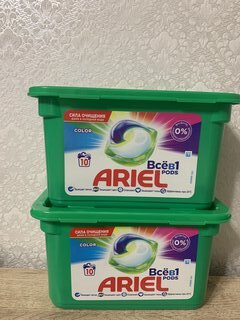 Капсулы для стирки Ariel, Pods Все-в-1 Color, 10 шт, капсула 22.8 г - фото 5 от пользователя