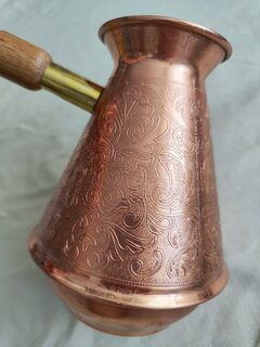 Турка 0.5 л, медь, съемная ручка, ручка деревянная, блистер, TimA, Турчанка, ТУ-500сб - фото 5 от пользователя