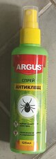 Репеллент от клещей, лосьон-спрей, Argus, Антиклещ, 125 мл - фото 9 от пользователя