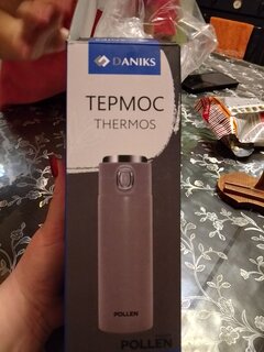 Термос нержавеющая сталь, 0.5 л, универсальная горловина, Daniks, Pollen, колба нержавеющая сталь, капучино, JS061-16-1406 TPX - фото 2 от пользователя