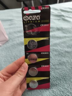 Батарейка ФАZА, CR2032, Lithium, литиевая, 3 В, блистер, 5 шт, 5003217 - фото 6 от пользователя