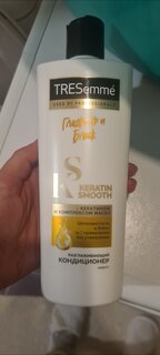 Кондиционер для всех типов волос, TRESemme, Keratin Smooth, с кератином и комплексом масел, разглажив, 400 мл - фото 8 от пользователя