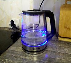 Чайник электрический Lofter, A03, 2 л, 1500 Вт, скрытый нагревательный элемент, подсветка, стекло - фото 9 от пользователя