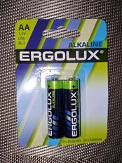 Батарейка Ergolux, АА (LR6, 15A), Alkaline, щелочная, 1.5 В, блистер, 2 шт, 11747 - фото 6 от пользователя