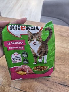 Корм для животных Kitekat, 350 г, для взрослых кошек, сухой, аппетитная телятинка, пакет, 10132145 - фото 2 от пользователя