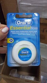 Зубная нить Oral-B, Essential floss мятная - фото 6 от пользователя