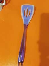 Лопатка кулинарная силикон, с прорезями, навеска, фиолетовая, Daniks, YW-KT129P-3 - фото 9 от пользователя
